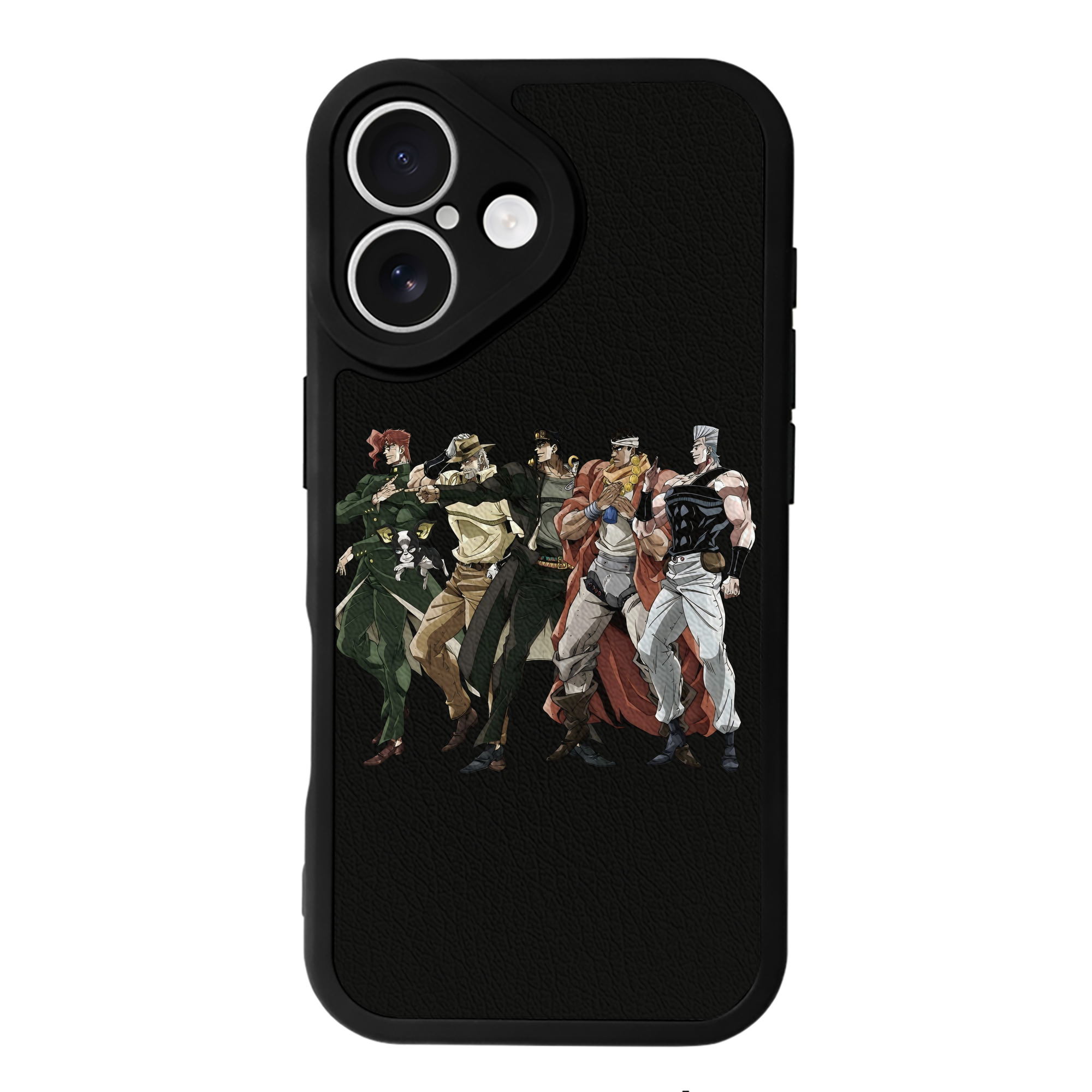 （画像用） ジョジョの奇妙な冒険 JoJo's Bizarre Adventure 【iPhone 16シリーズ対応】シリコンスマホケース（レザー調） 材質：シリコン